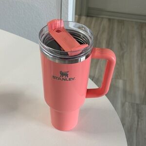 Stanley Coral Travel Mug with Straw